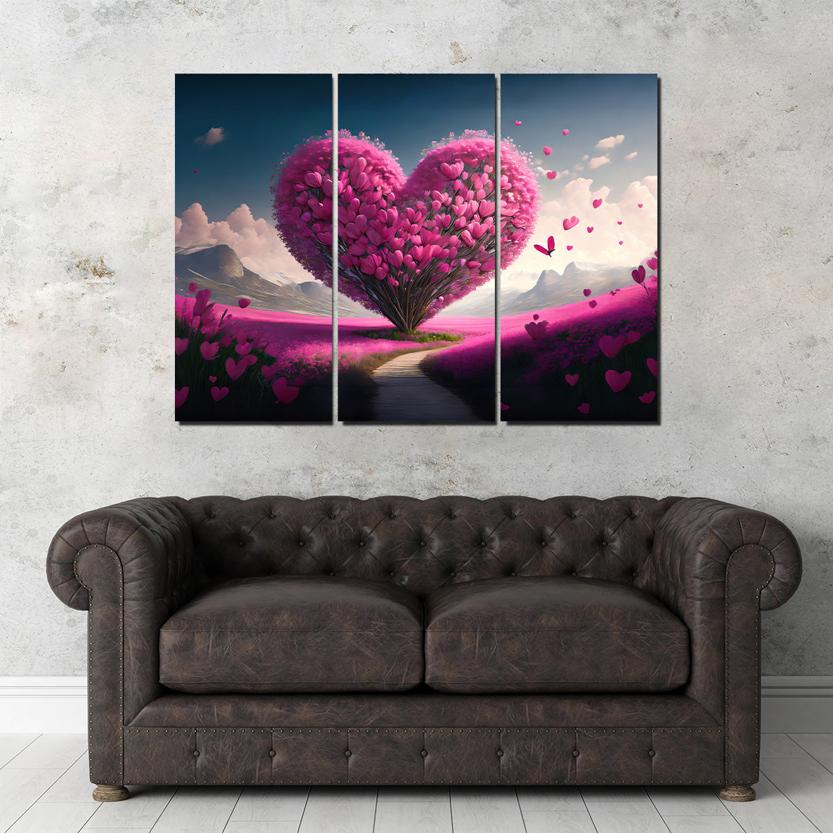 Gorgeous Pink Heart Wall Art