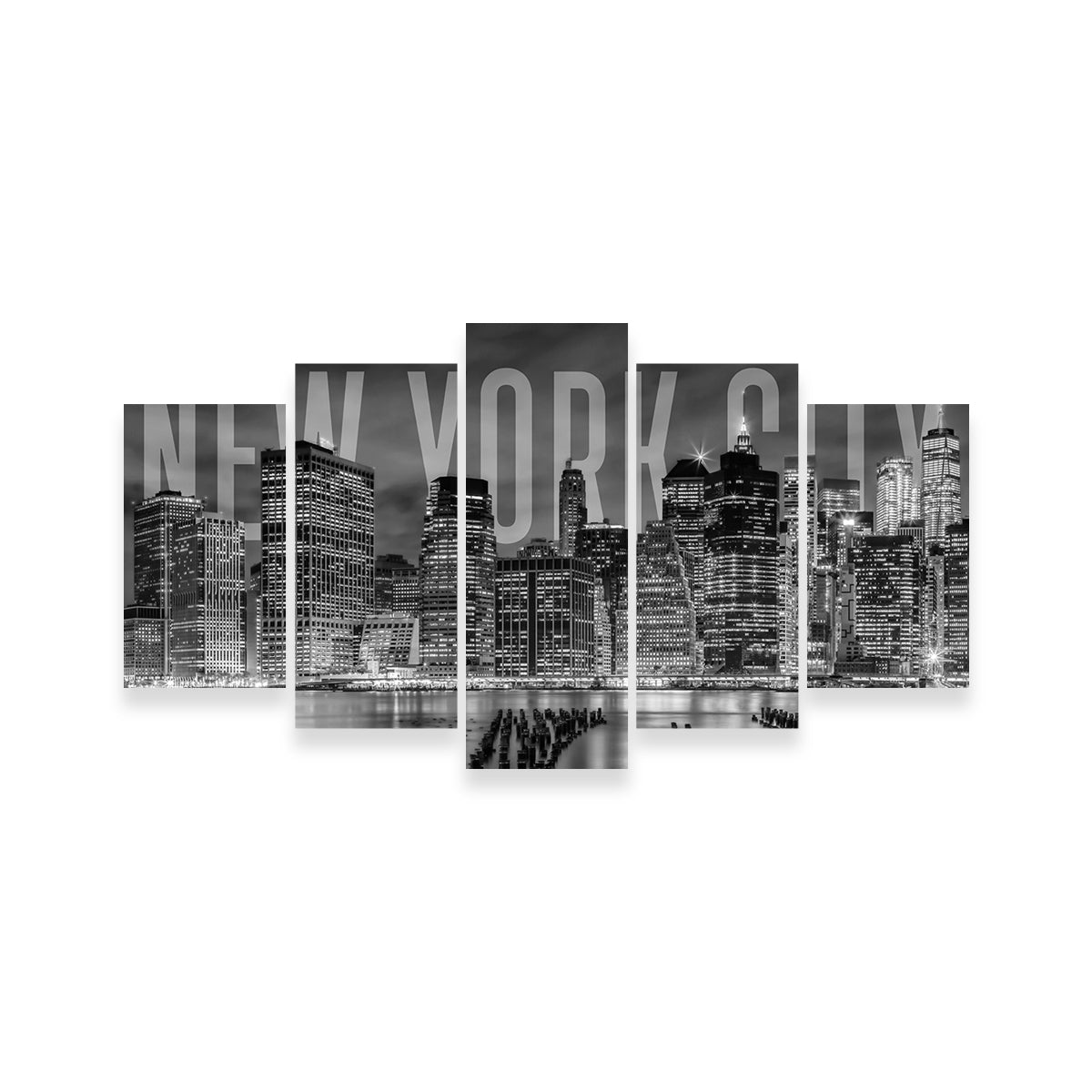 Stunning New York City Skyline Monochrome Wall Art for Home Decor