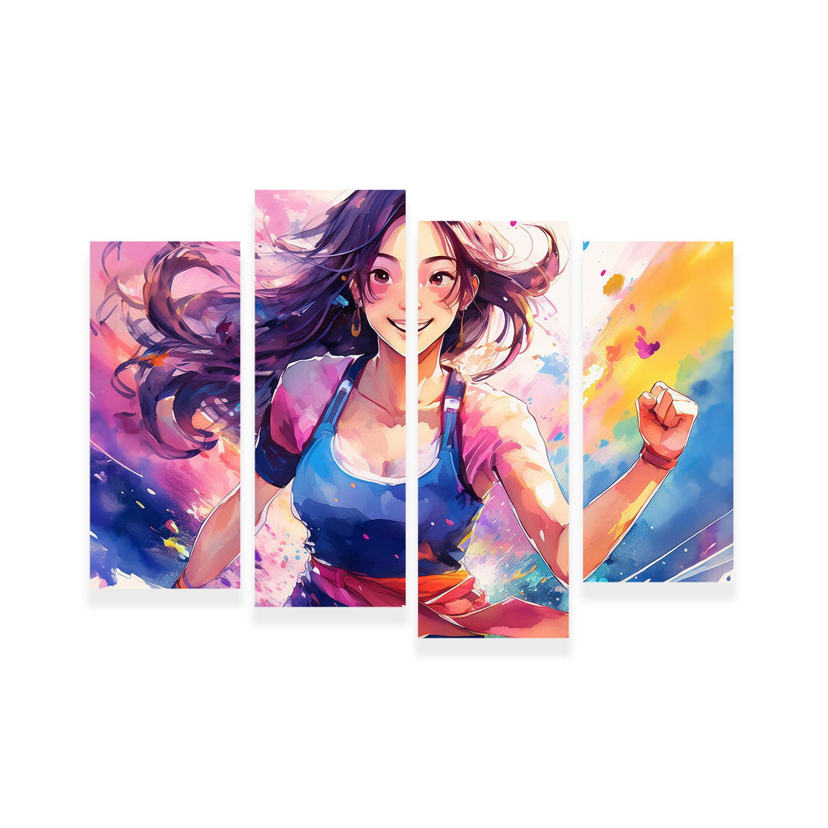 Dynamic Anime Girl Art Print