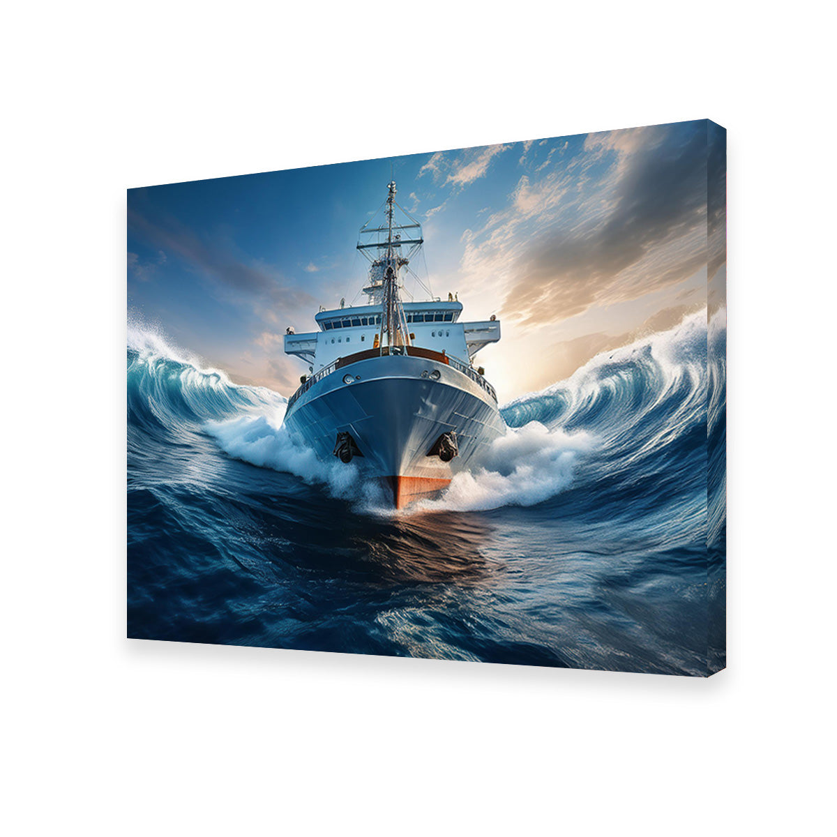 Stunning Ship in High Waves Wall Art