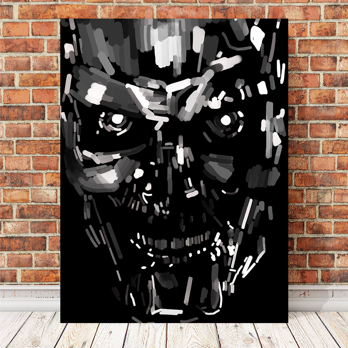 Stylish Skull Black And White Wall Art by Andy Brackpool