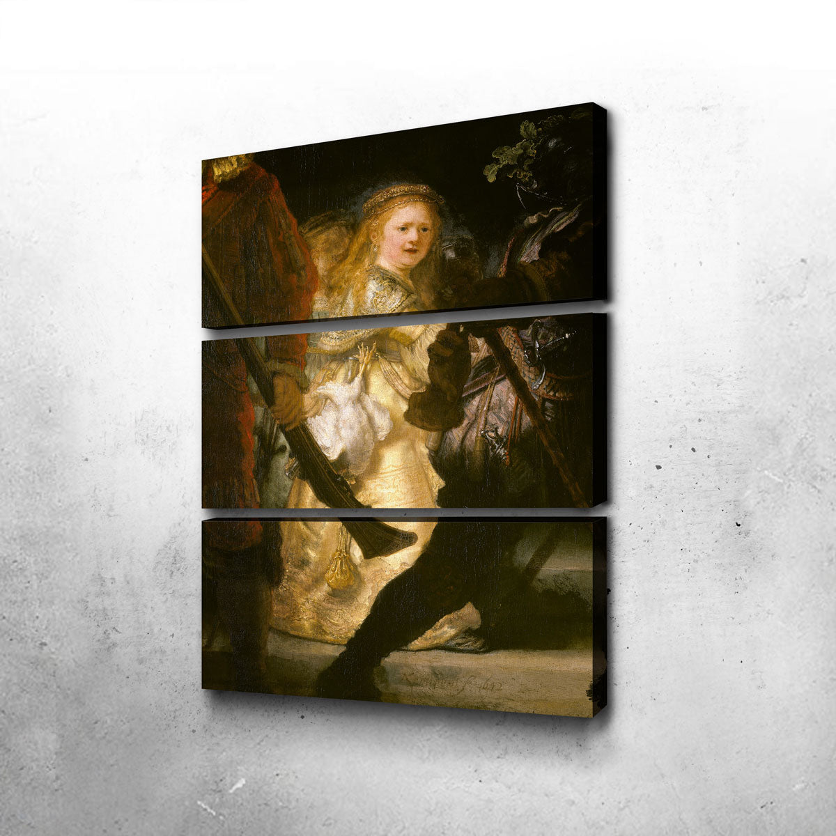 Exquisite Night Watch Detail Wall Art by Rembrandt
