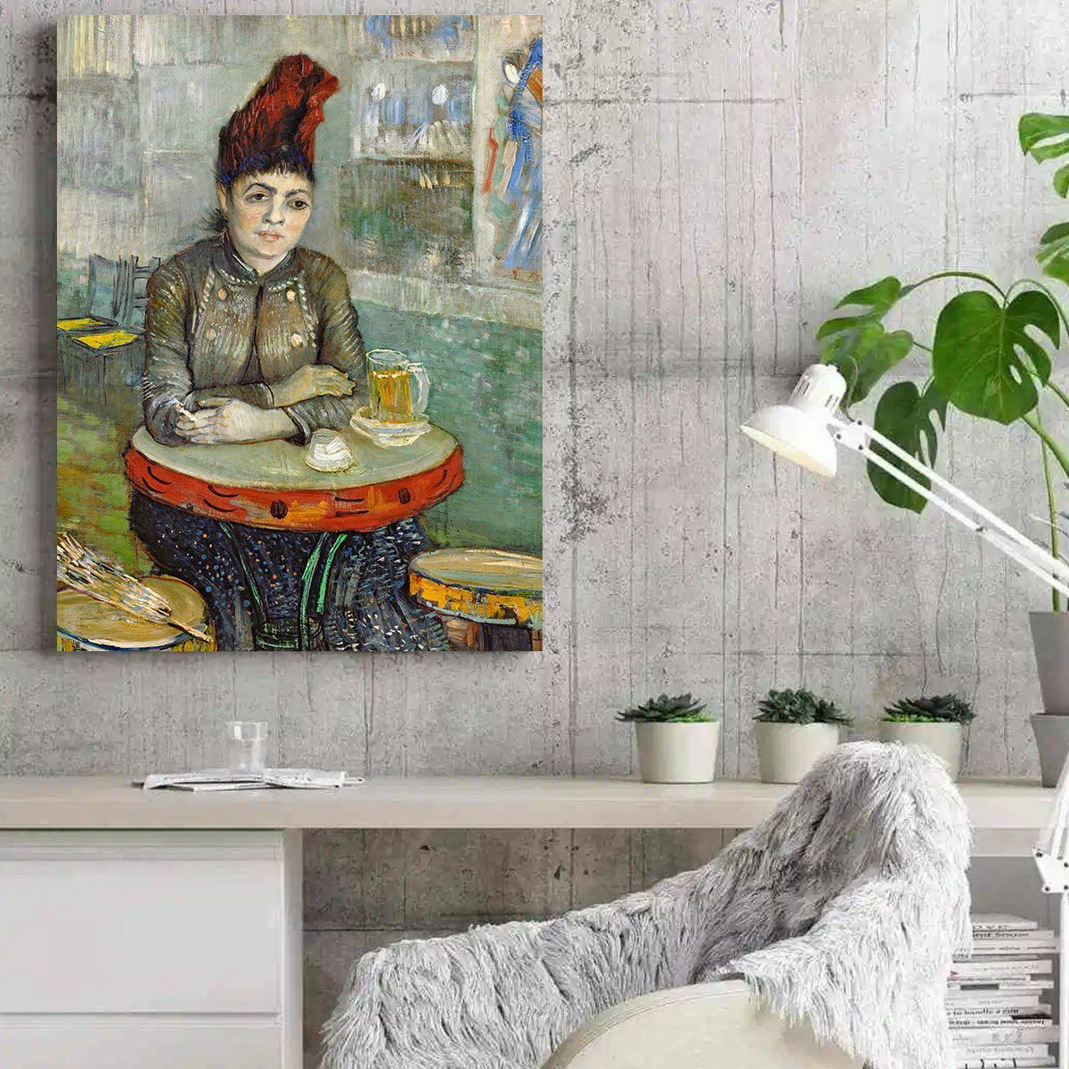 Agostina Segatori in Le Tambourin Stunning Wall Art by Vincent van Gogh