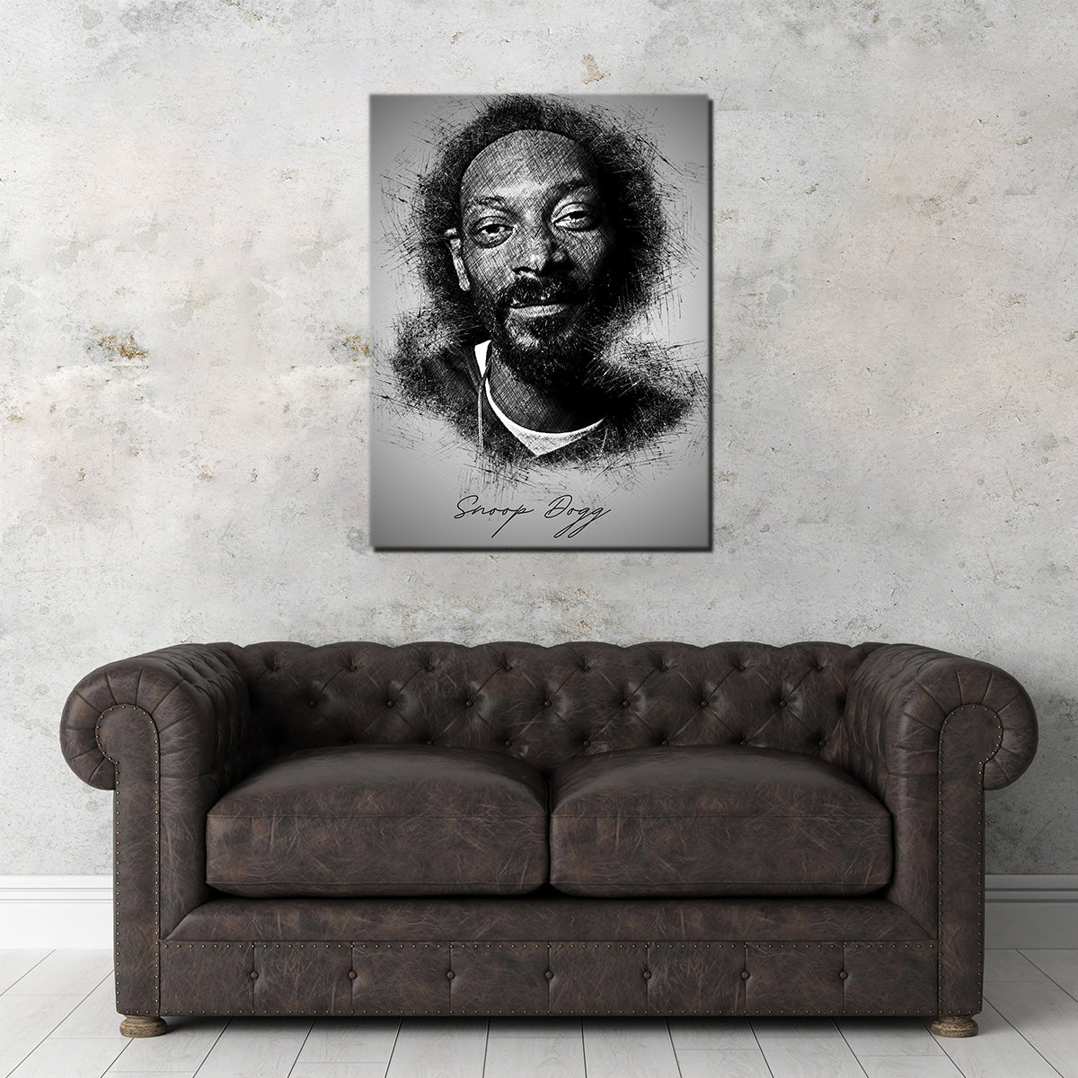 Exquisite Snoop Sketch Wall Art for Stunning Home Decor