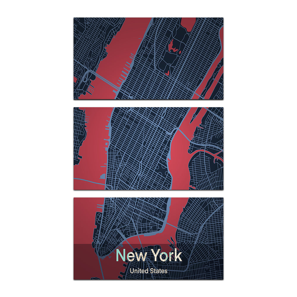 Stunning New York Map Wall Art for Home Decor