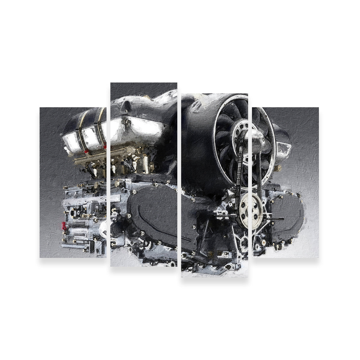 Stunning Porsche 911 Engine Wall Art by Stephen Chambers