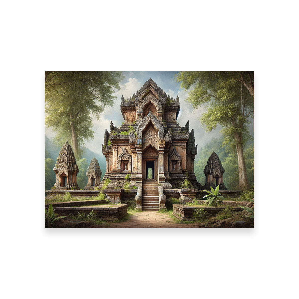 Exquisite Ancient Buddhist Temple Canvas Print