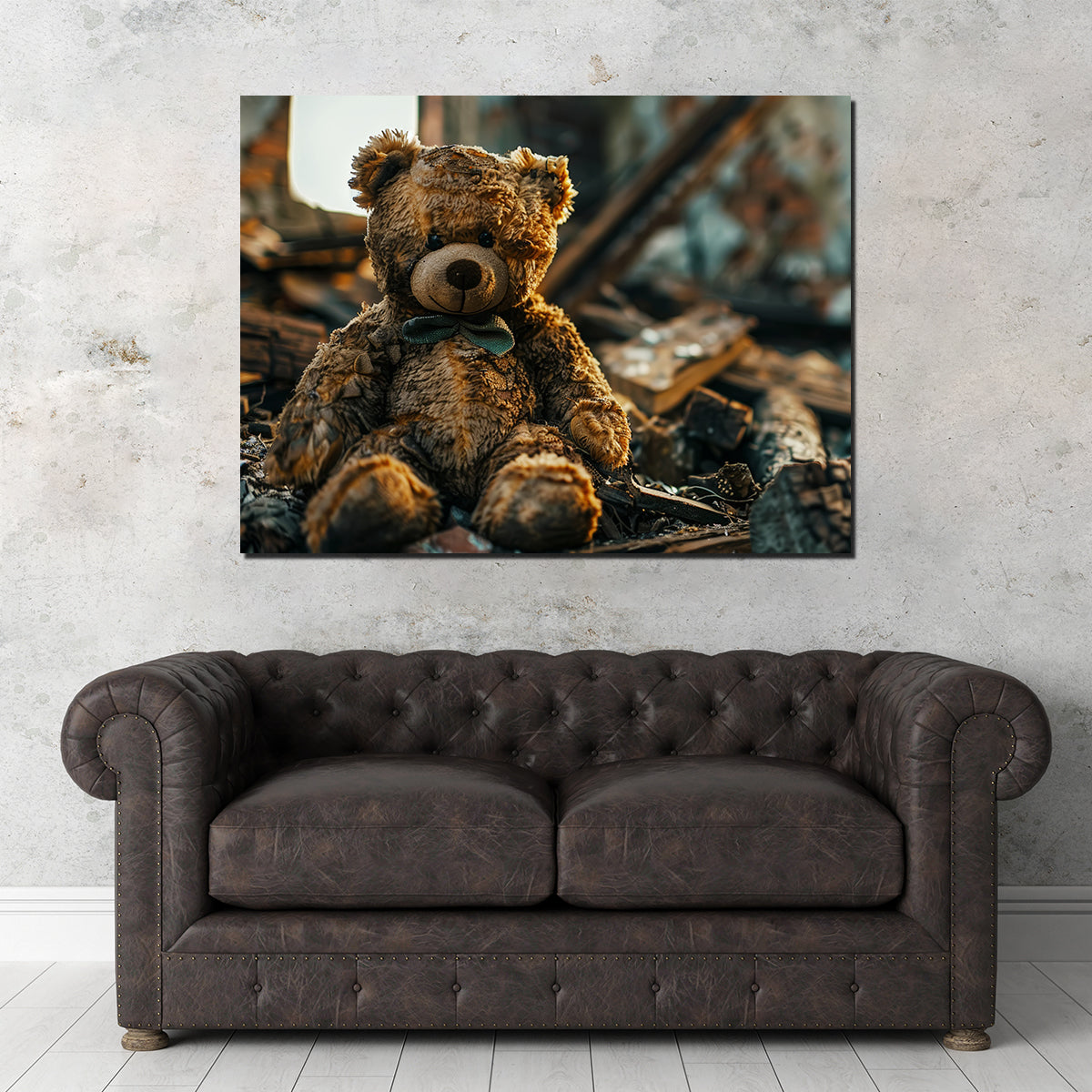 Charming Shabby Teddy Bear Wall Art for a Cozy Decor