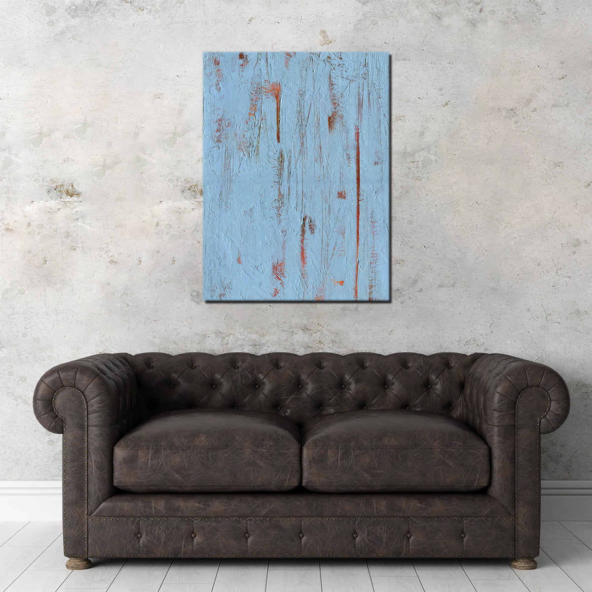 Stunning Sky Blue and Red Wall Art by Evgeny Vetrov