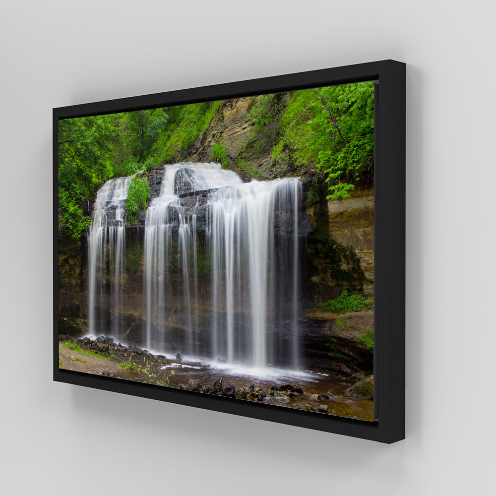 Stunning Cascade Falls Wall Art with Sustainable Pine Frames