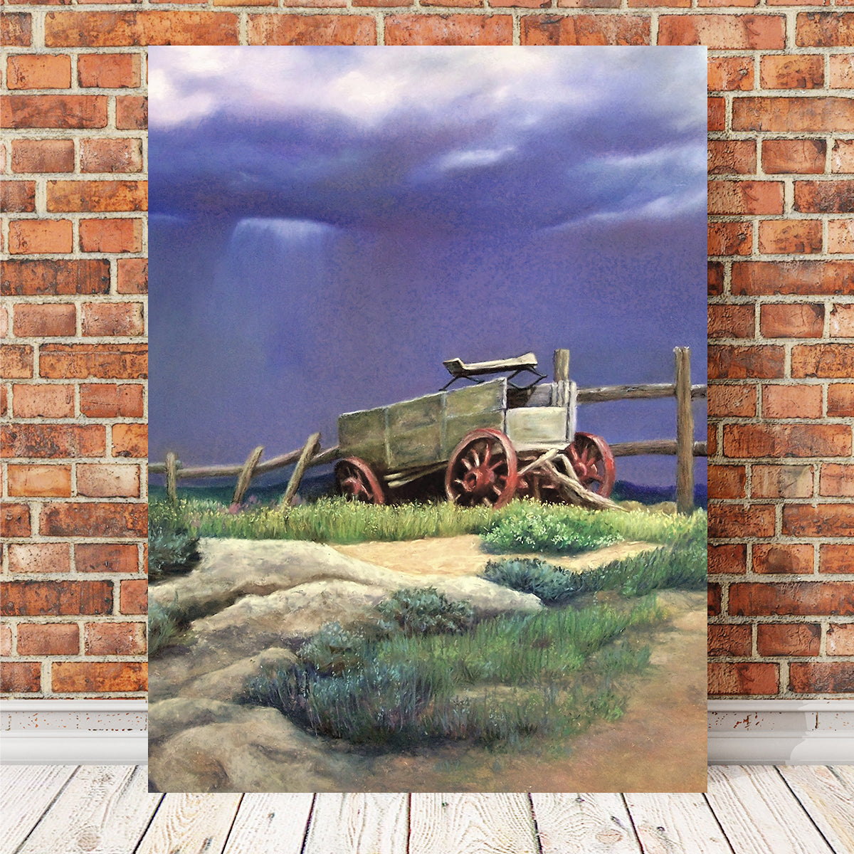 Stunning Hilltop Wagon Wall Art by Patricia Jaggie