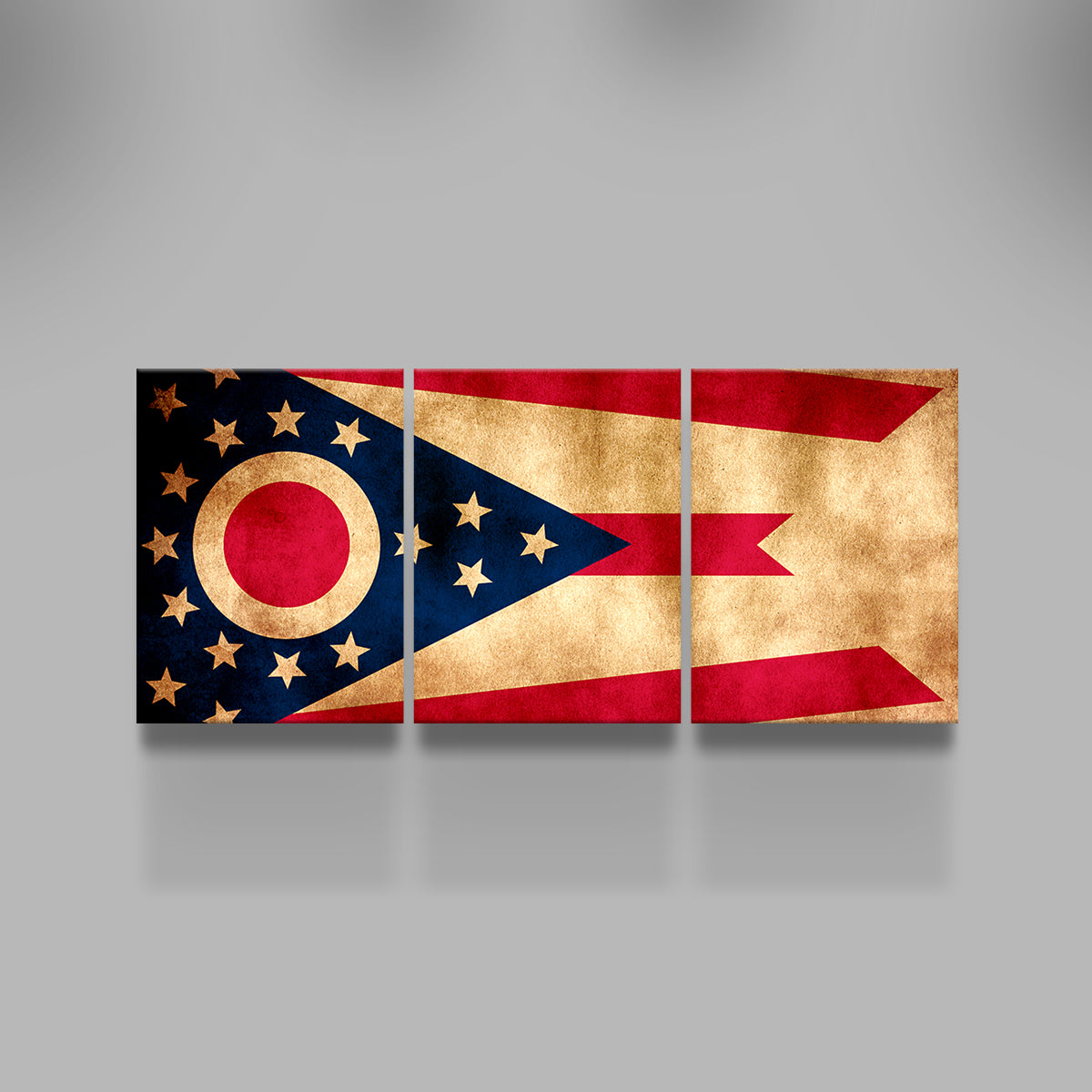 Vintage Ohio State Flag Grunge Wall Art for Stunning Home Decor