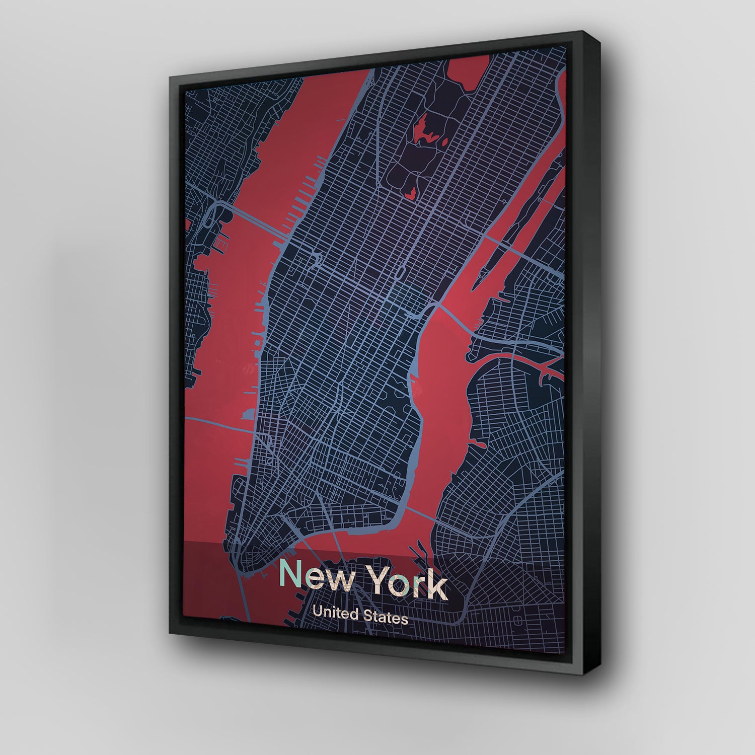Stunning New York Map Wall Art for Home Decor