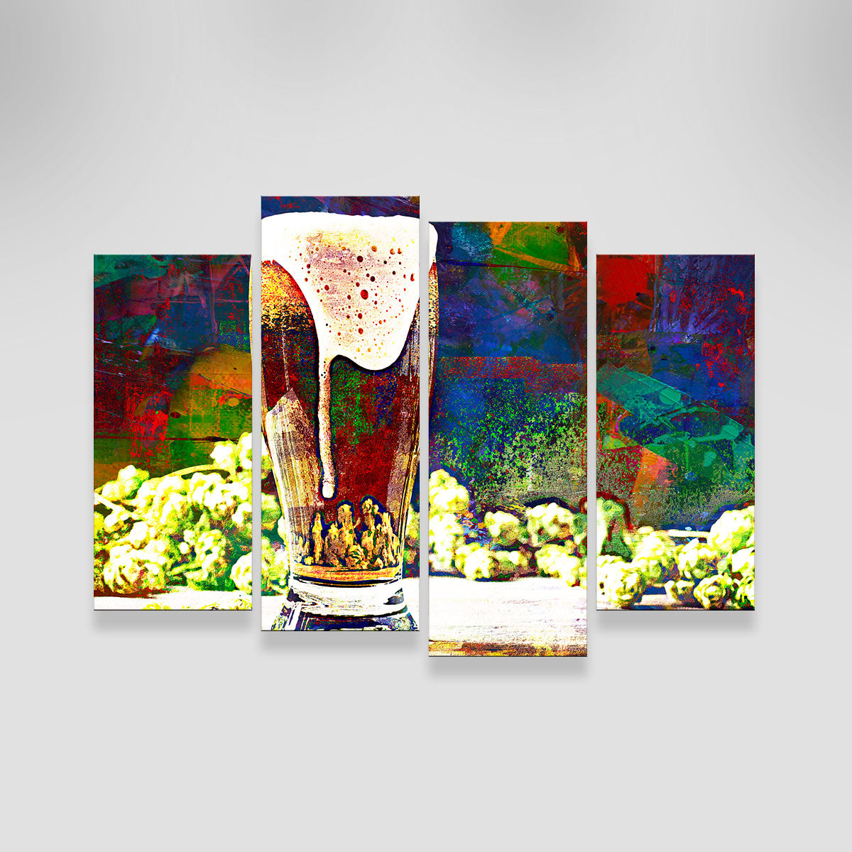 Stunning Beer Hops Abstract Wall Art for a Unique Home Decor