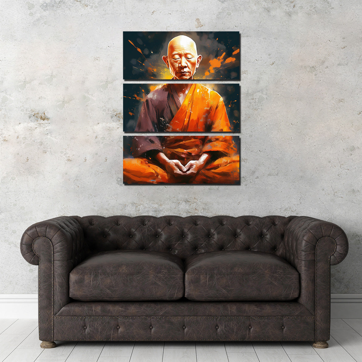 Old Monk - Premium Handmade Canvas Prints with Sustainable Pine Frames