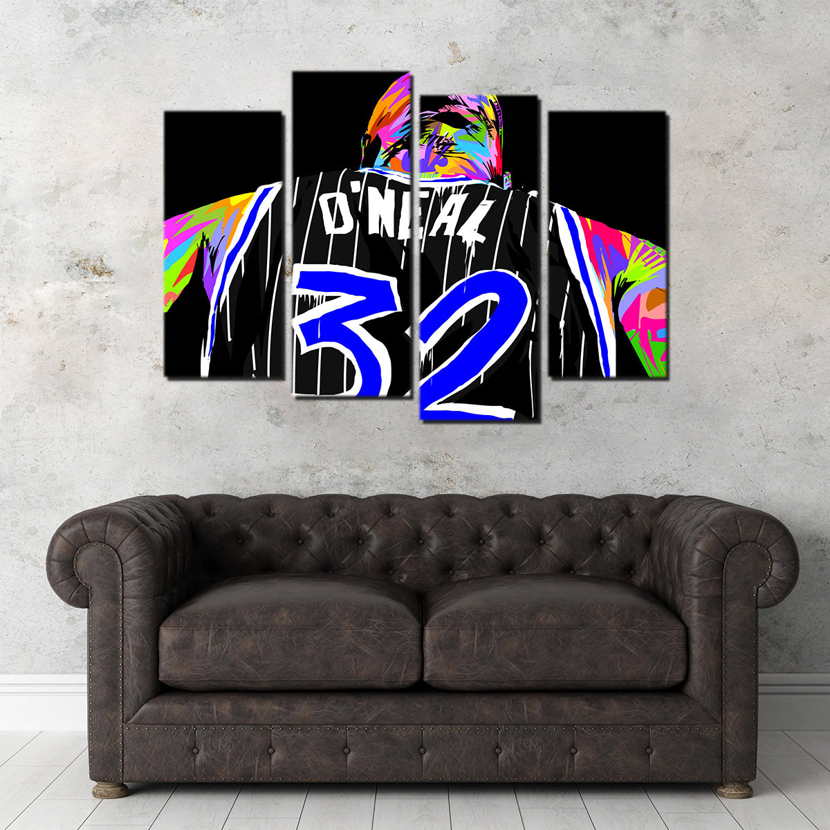 Shaq Wall Art - Premium Handmade Canvas with Sustainable Pine Frames