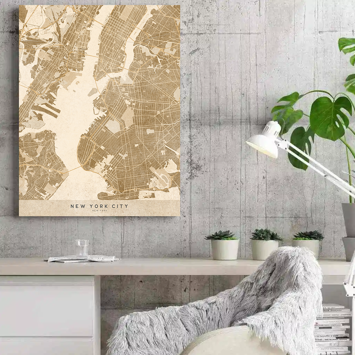 Stunning Sepia New York City Wall Art by Blursbyai
