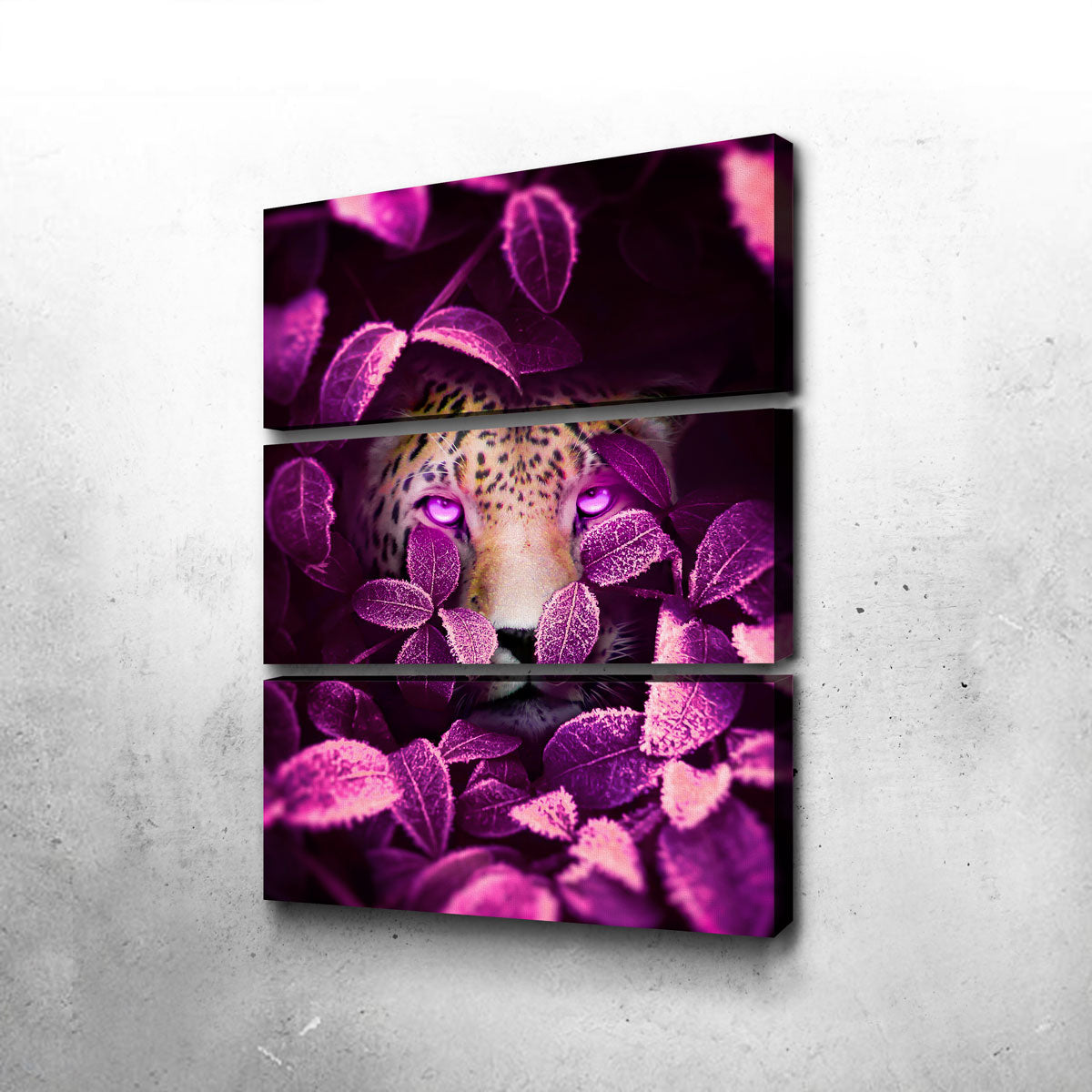 Vibrant Pink Eyes Jaguar Wall Art for Stunning Home Decor