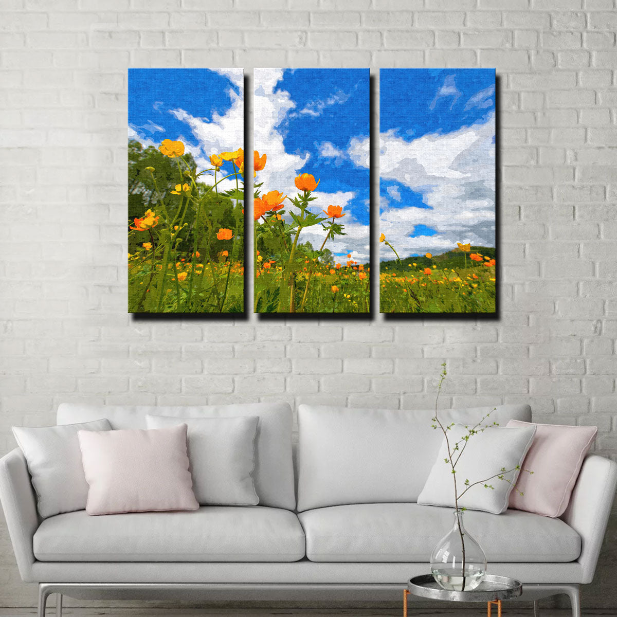 California Poppies Under The Blue Skies Stunning Wall Art by Denise Dundon