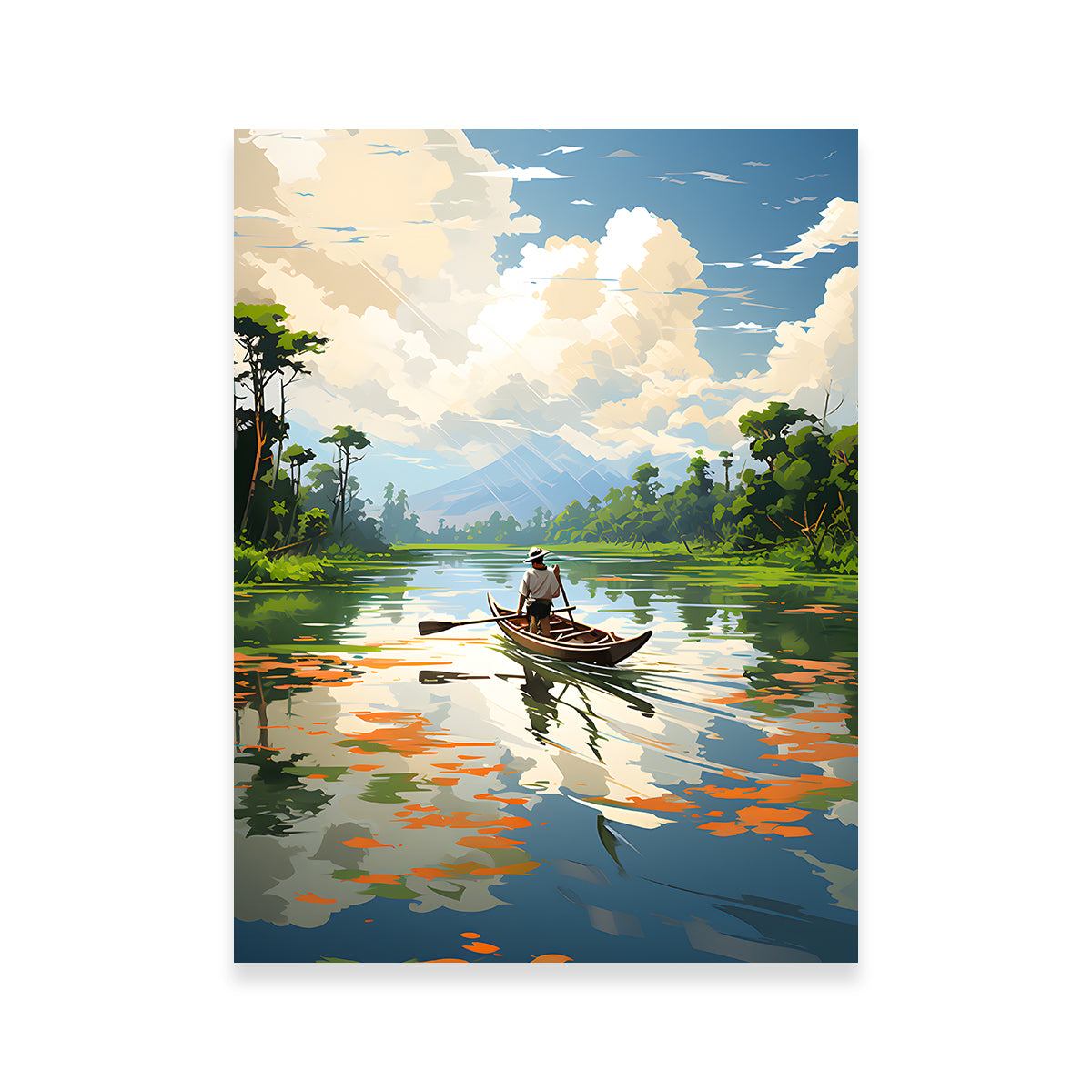 Exquisite Cambodia - Siem Reap River Wall Art by Valth Graphics