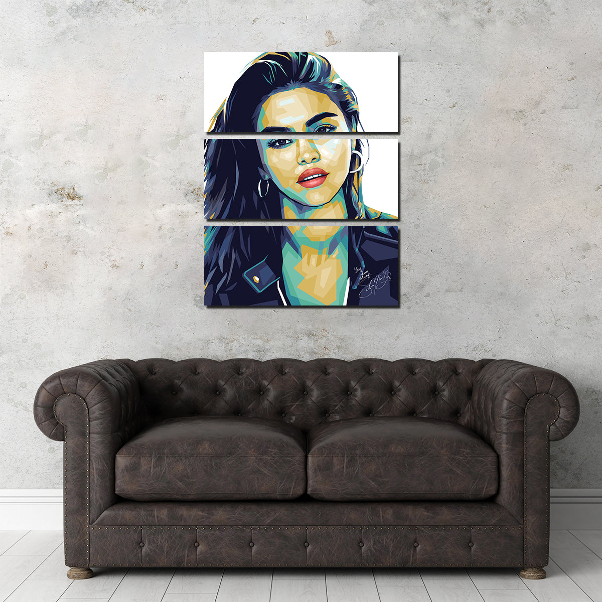 Stunning Selena Gomez White Wall Art by Ralph & Laura Design