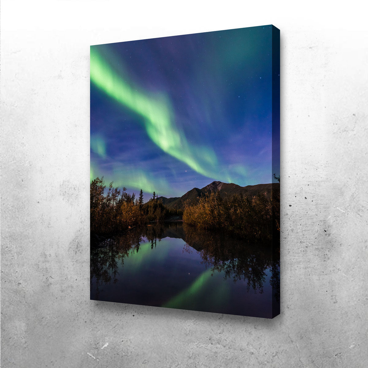 Stunning Northern Lights Reflection Wall Art by Lucas Moore