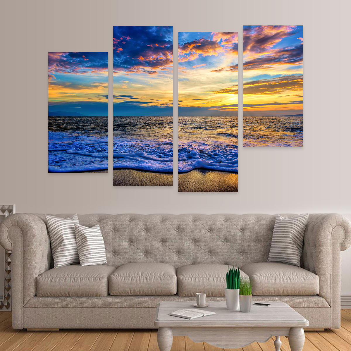 Stunning Ocean Sunset Wall Art - Museum Quality Canvas Print