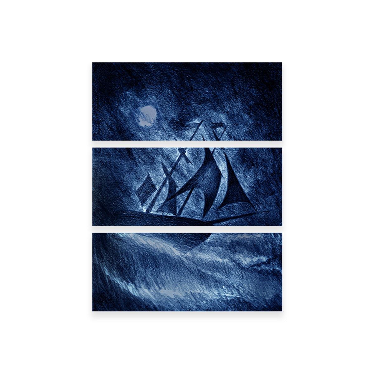 Stunning Ship on the Storm Waves Wall Art for Home Decor