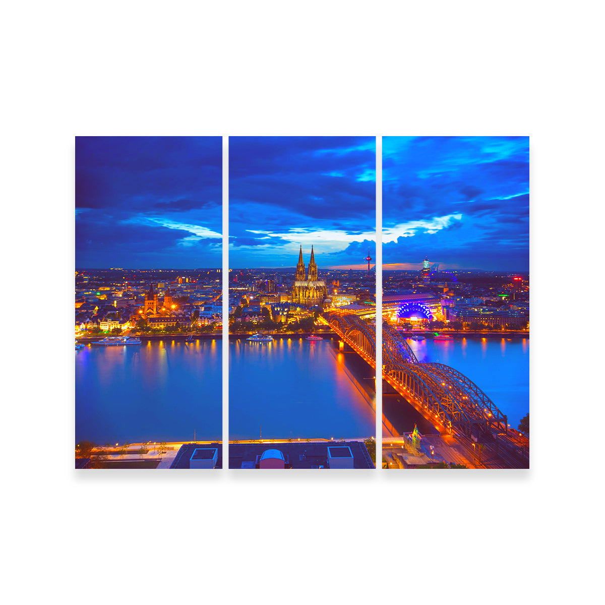Hohenzollern Bridge Germany Wall Art - Museum Quality Canvas Print by Dina Rolle