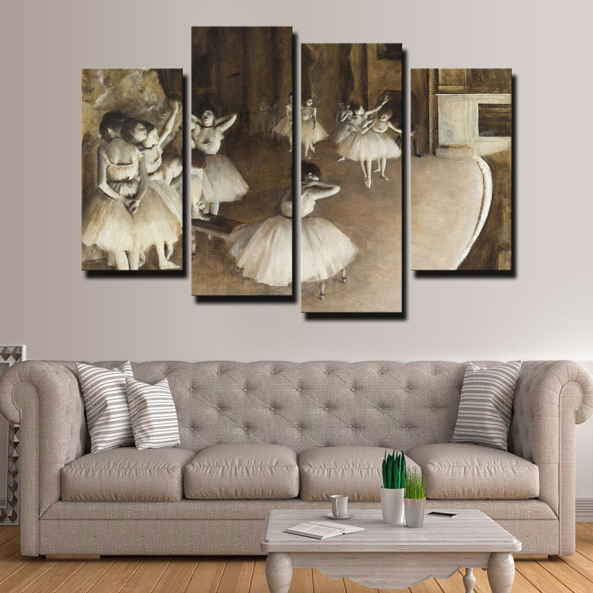 Exquisite Ballet Rehearsal Wall Art by Edgar Degas