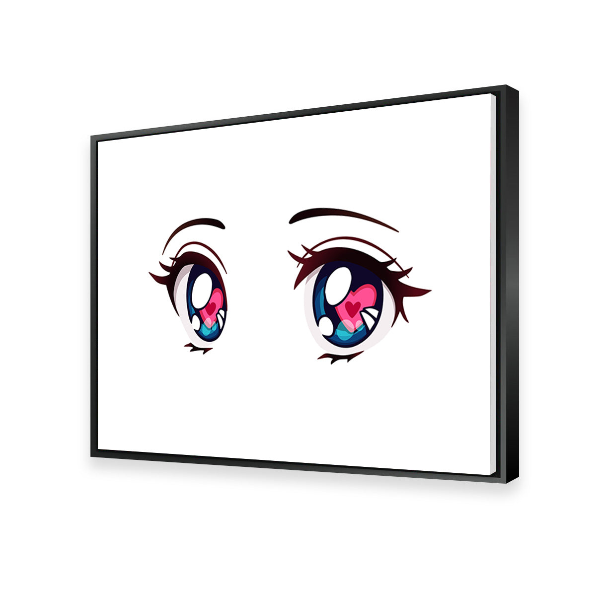 Captivating Anime Style Big Blue Eyes Wall Art