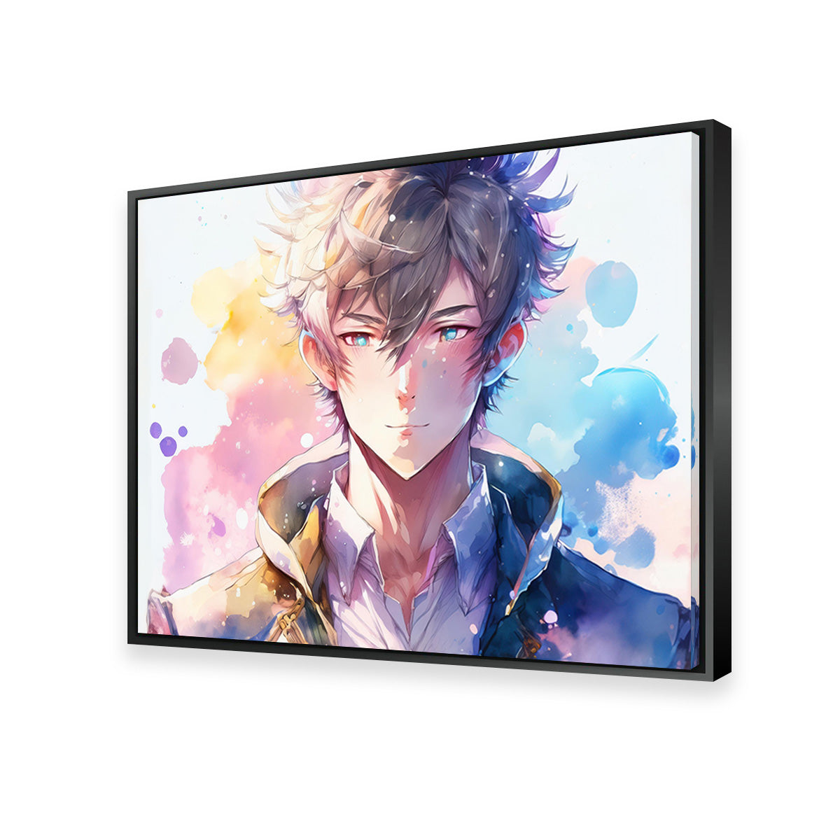 Anime Man Canvas Print - Handmade with Sustainable Pine Wood