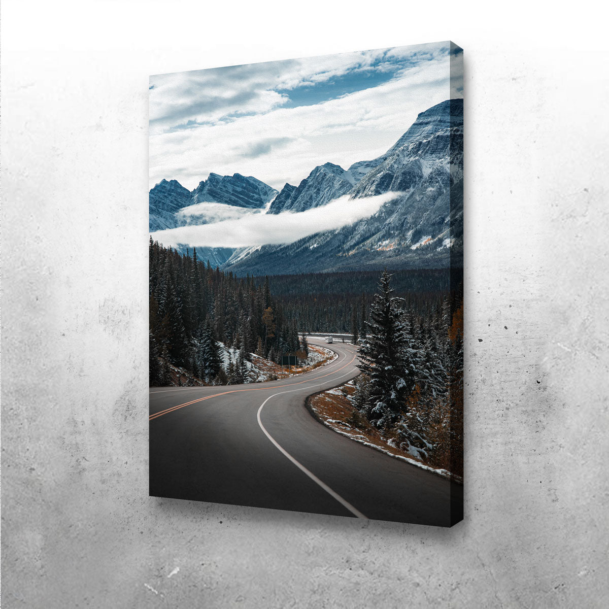 Exquisite Snow Drive Wall Art by Lucas Moore