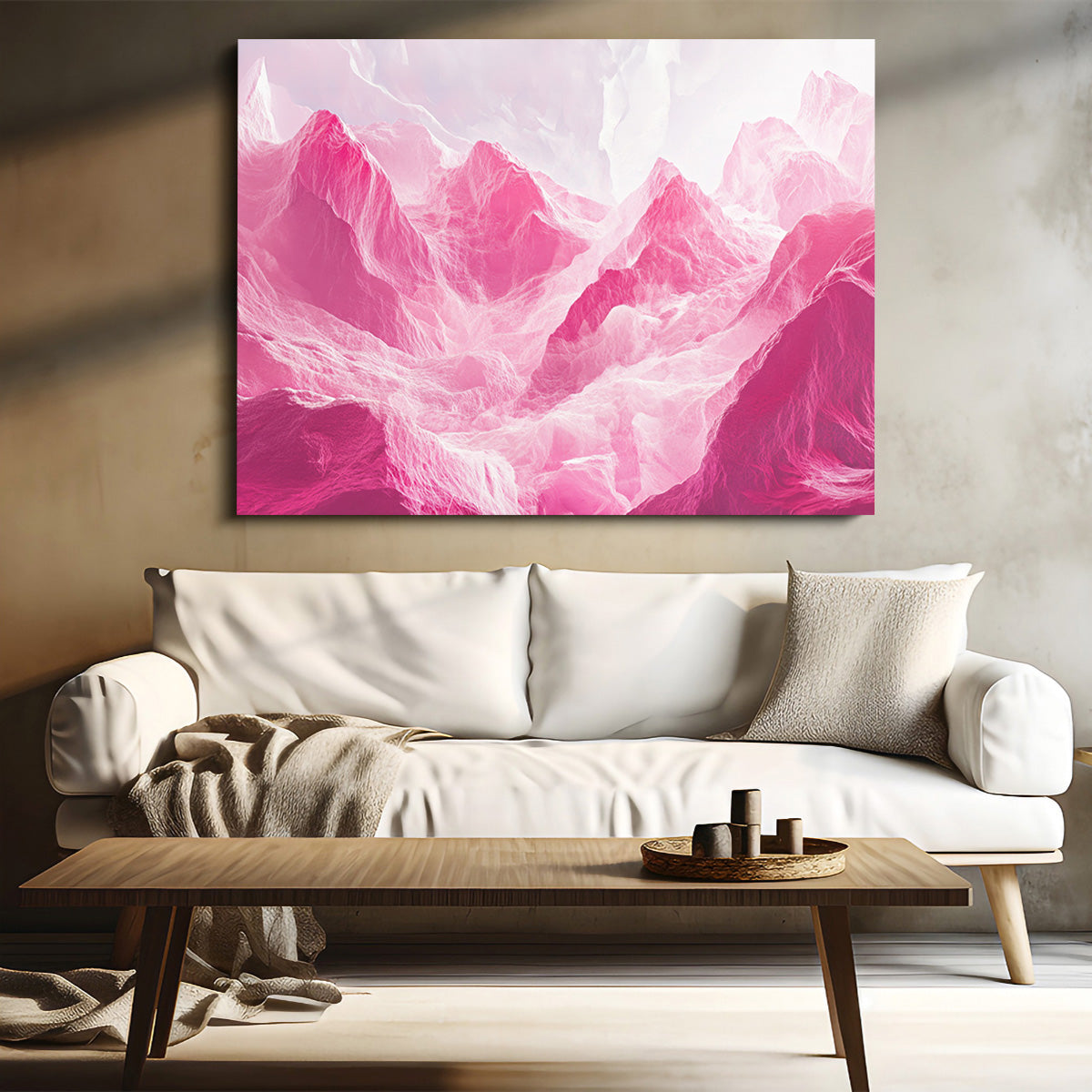 Stunning Pink Mountains Wall Art
