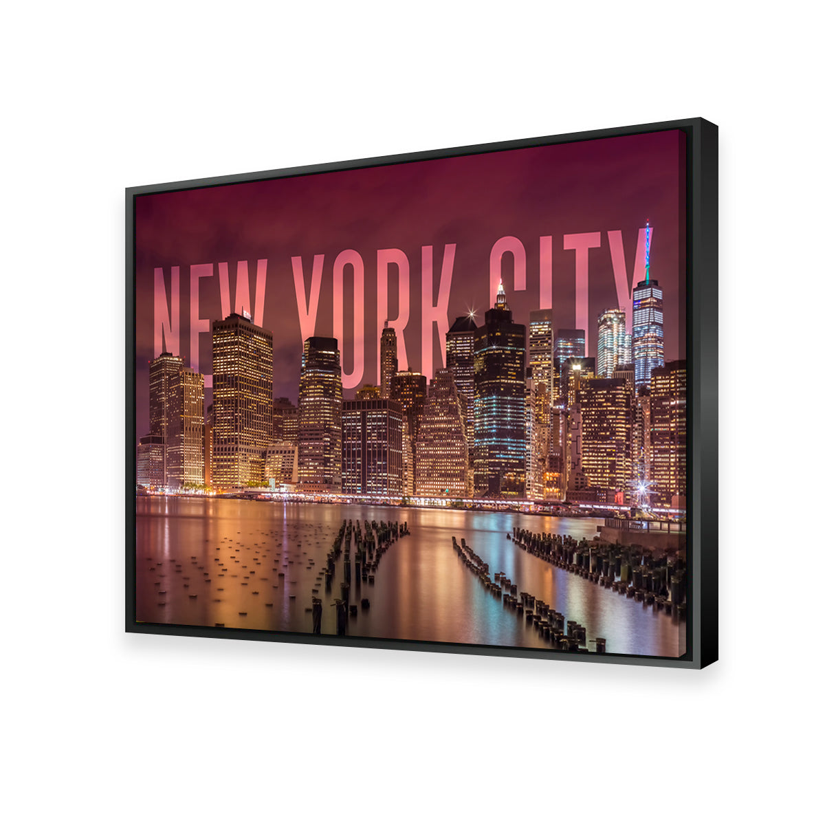 Stunning NYC Letters - Night Wall Art for Bedroom Decor
