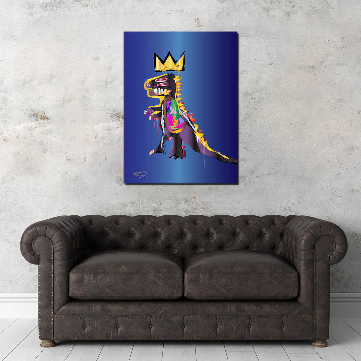 Stunning Basquiat Dinosaur Wall Art for Striking Home Decor