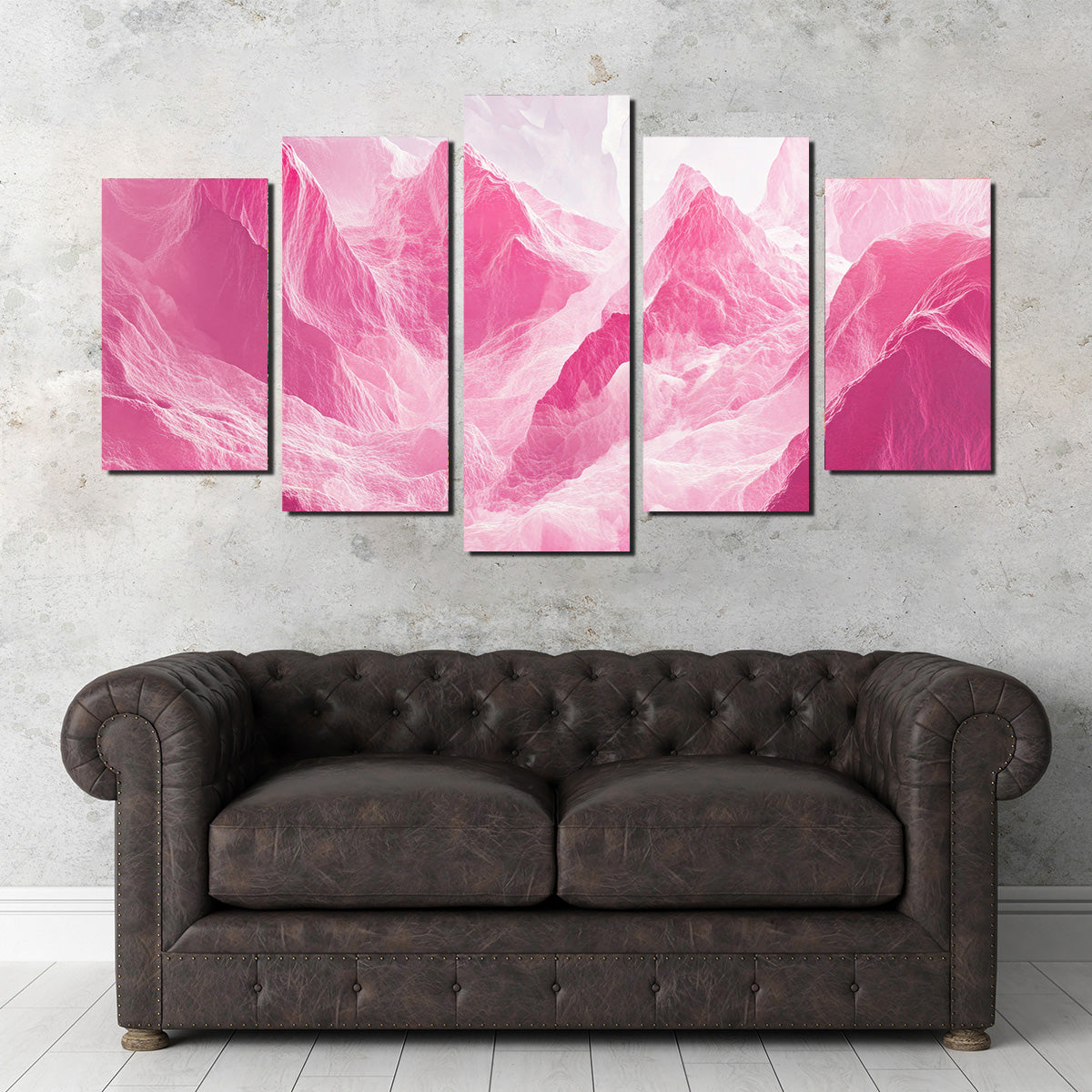 Stunning Pink Mountains Wall Art