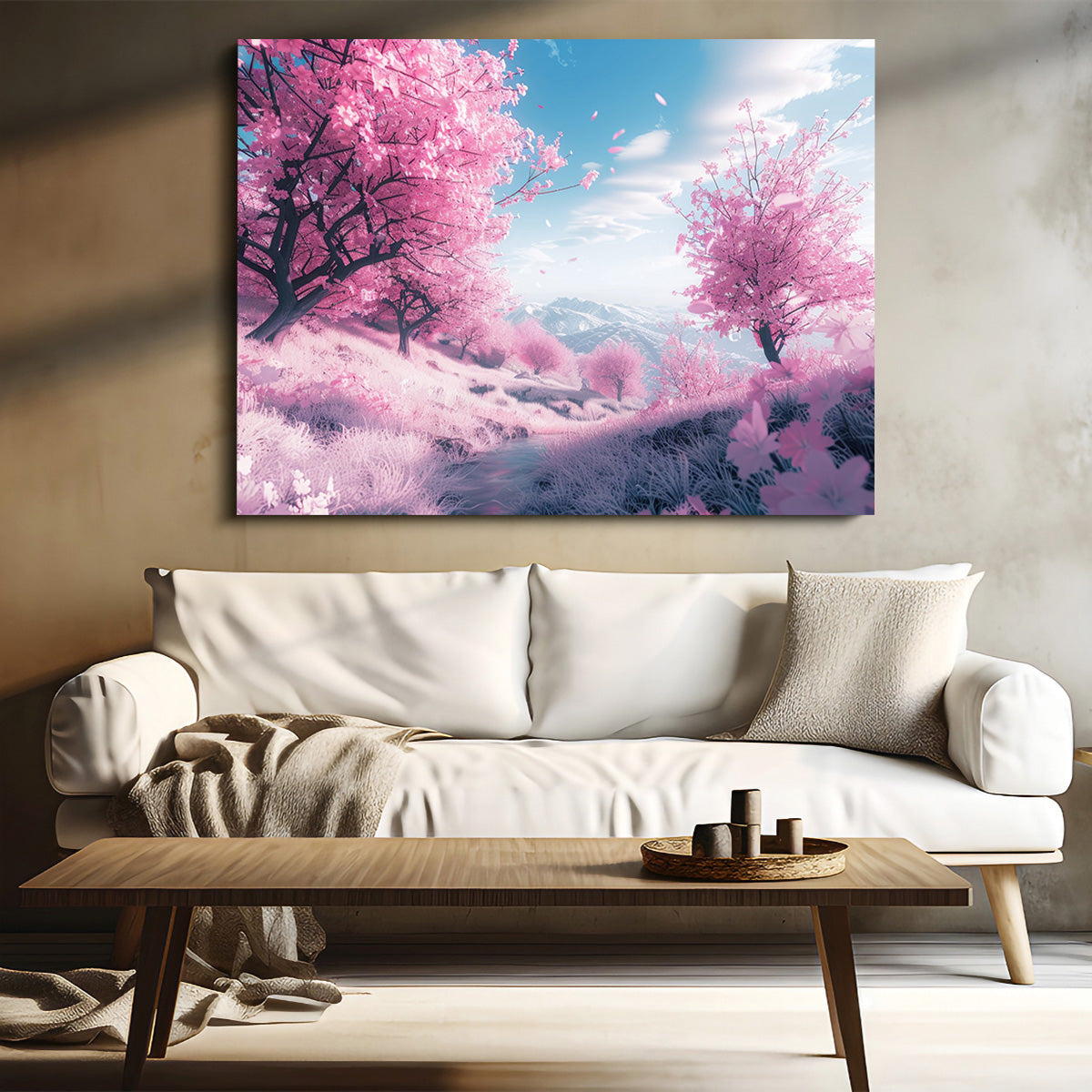 Stunning Pink Forest Wall Art