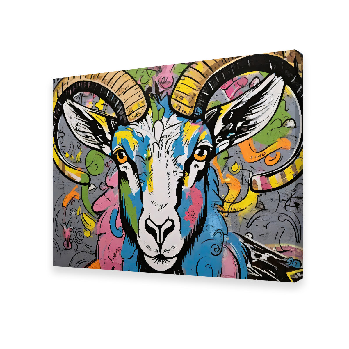 Stunning Bighorn Sheep Graffiti Wall Art by Stephen Chambers