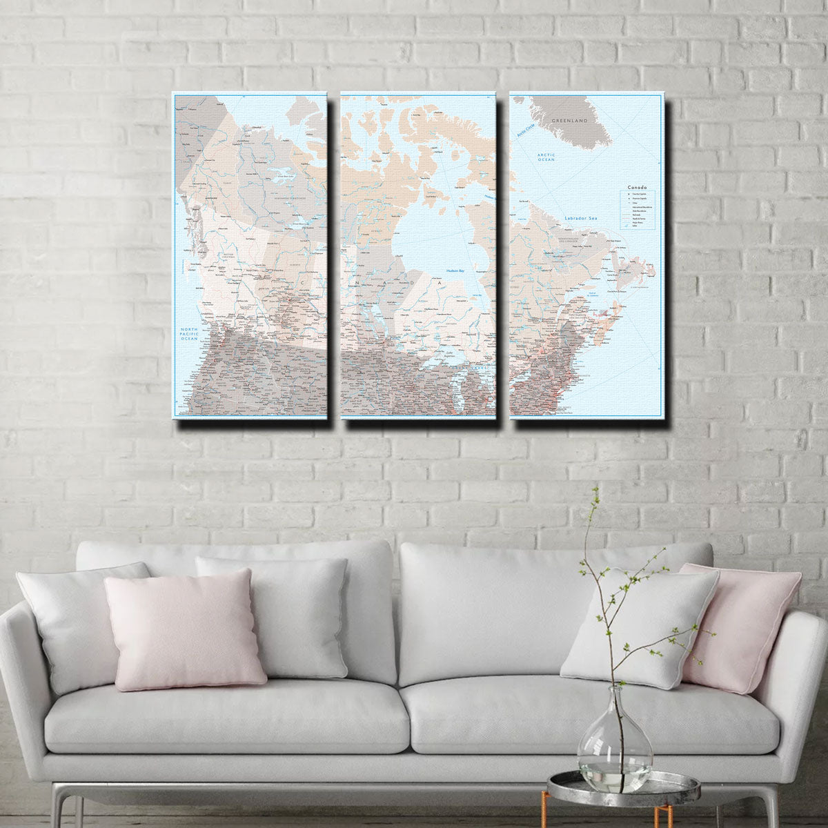 Stunning Canada Map Wall Art by Blursbyai