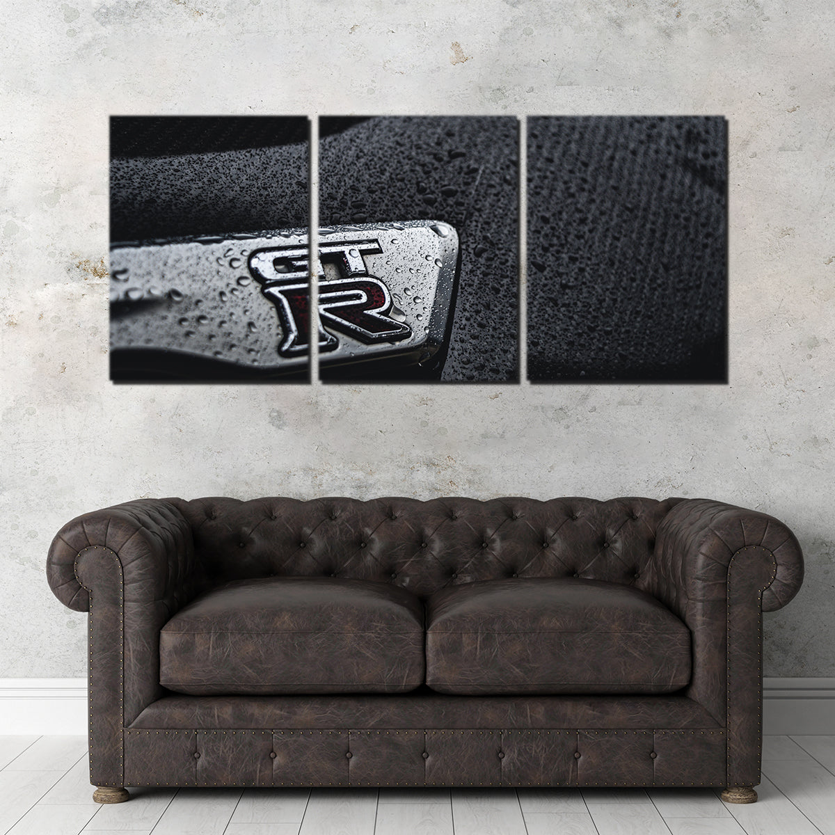 Stunning Nissan GTR Rain Drops Wall Art for Your Home Decor