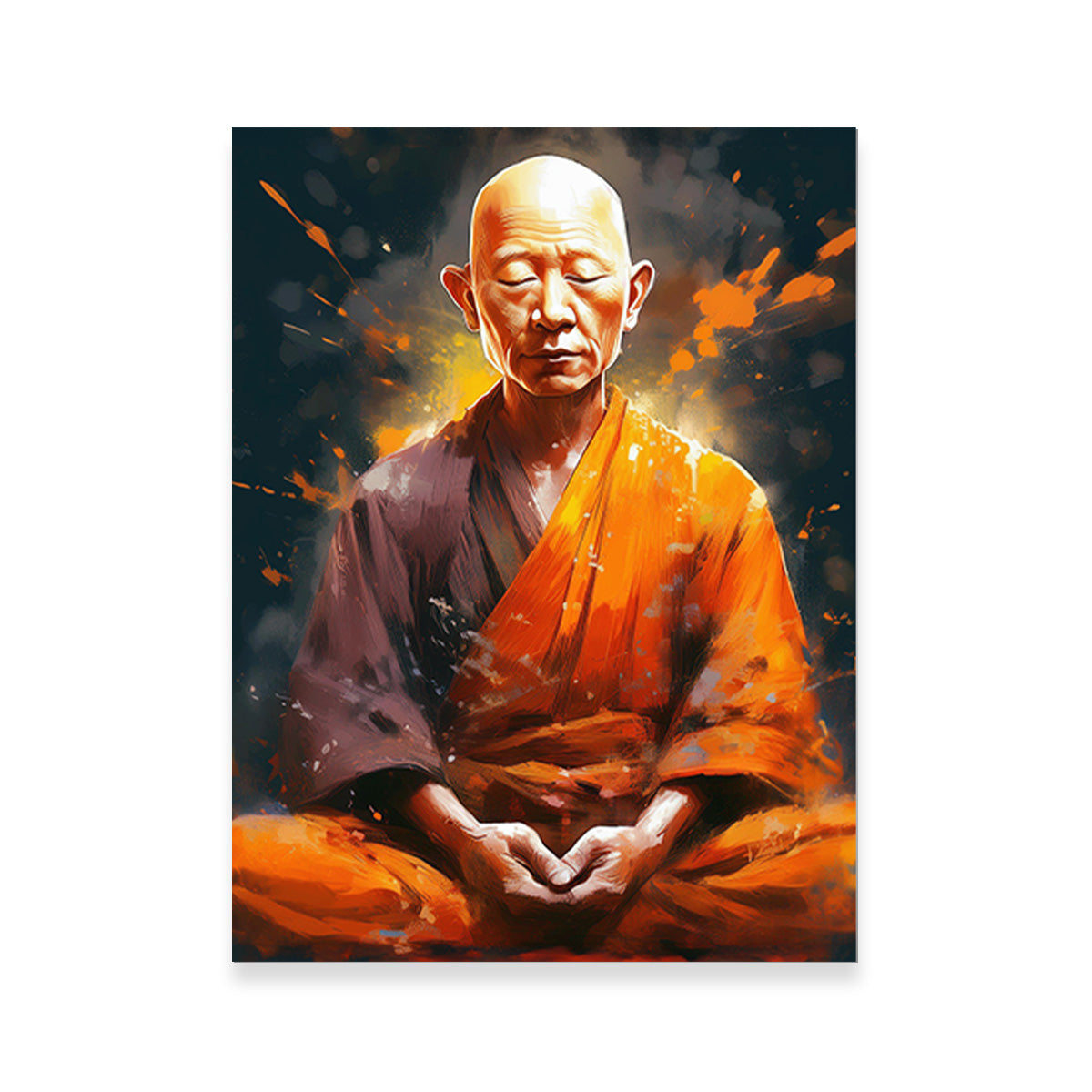 Old Monk - Premium Handmade Canvas Prints with Sustainable Pine Frames