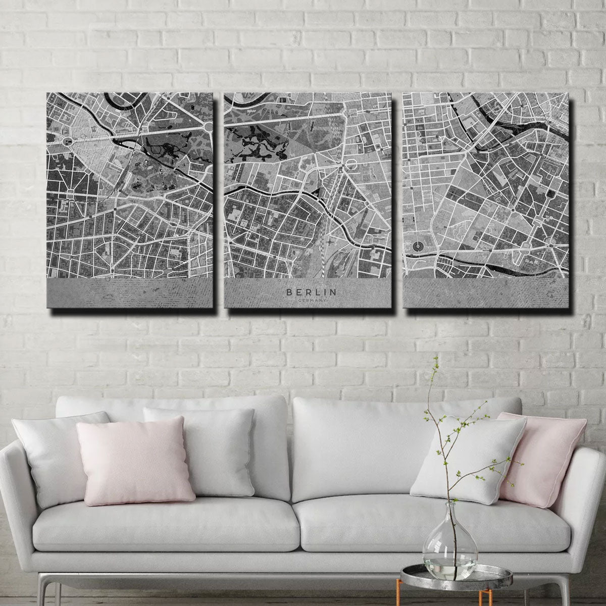 Exquisite Berlin Map 2 Wall Art for Your Home Decor