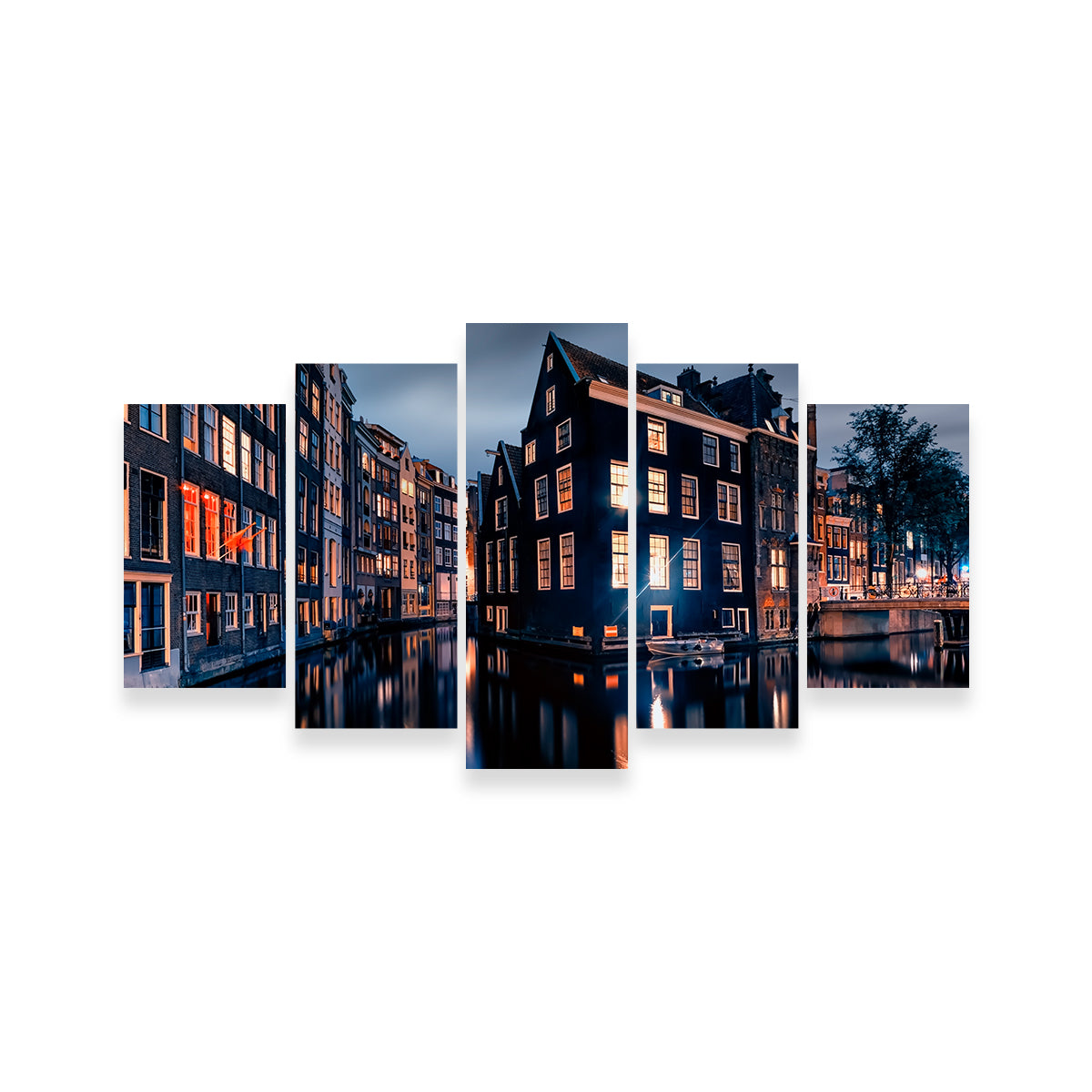 Enchanting Amsterdam By Night Wall Art for Stunning Home Decor