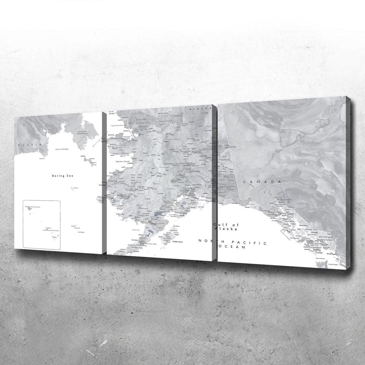 Stunning Alaska Map 2 Wall Art by Blursbyai