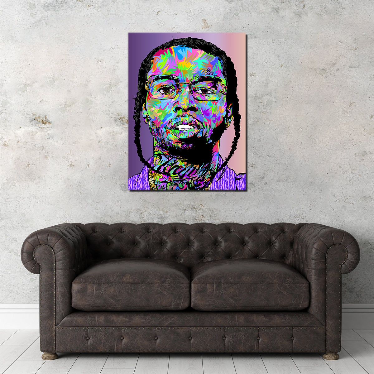 Eye - catching Pop Smoke Abstract Wall Art for Home Decor
