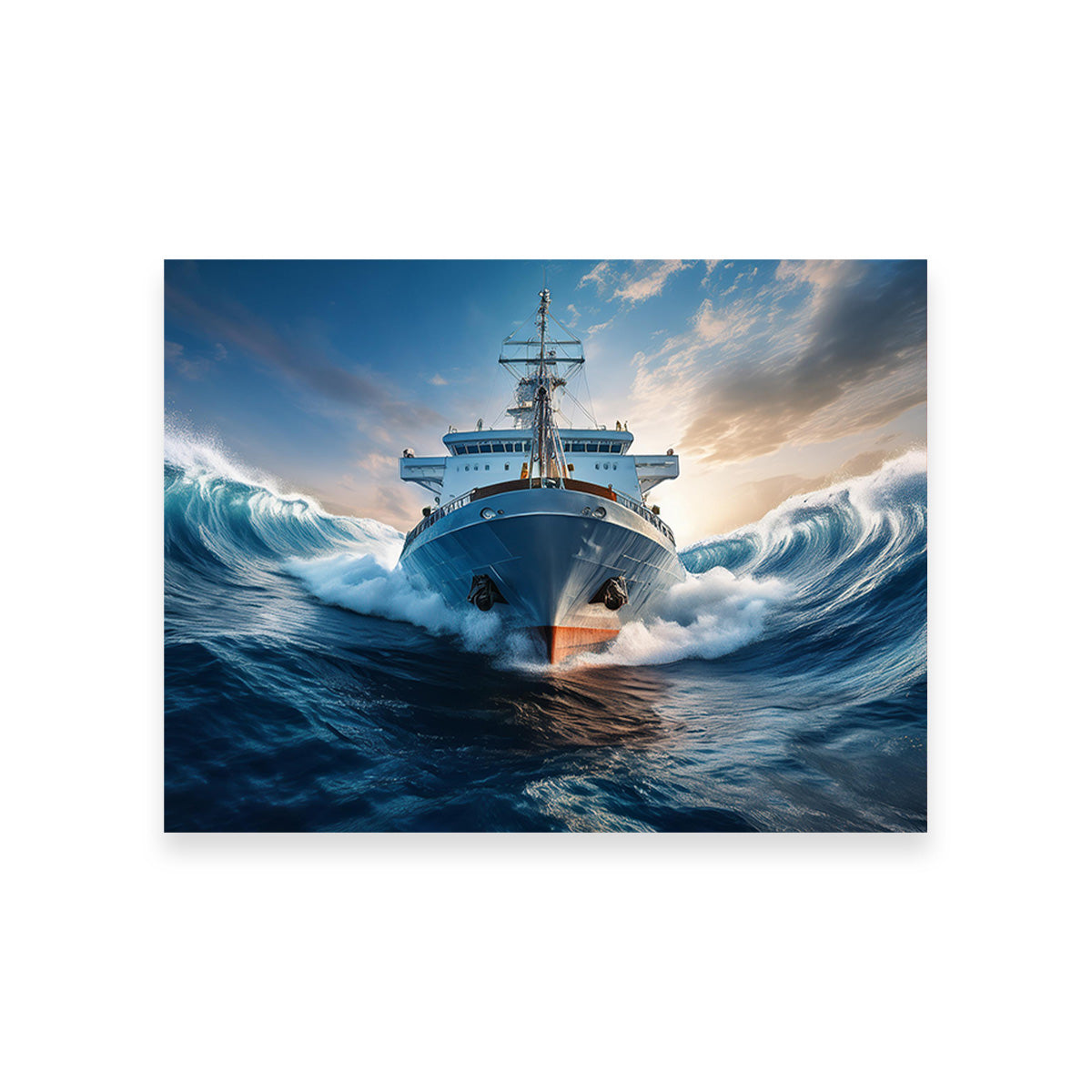 Stunning Ship in High Waves Wall Art