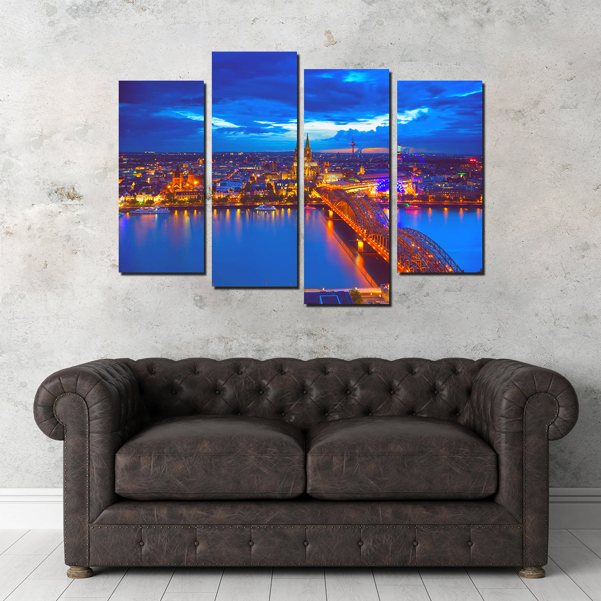 Hohenzollern Bridge Germany Wall Art - Museum Quality Canvas Print by Dina Rolle