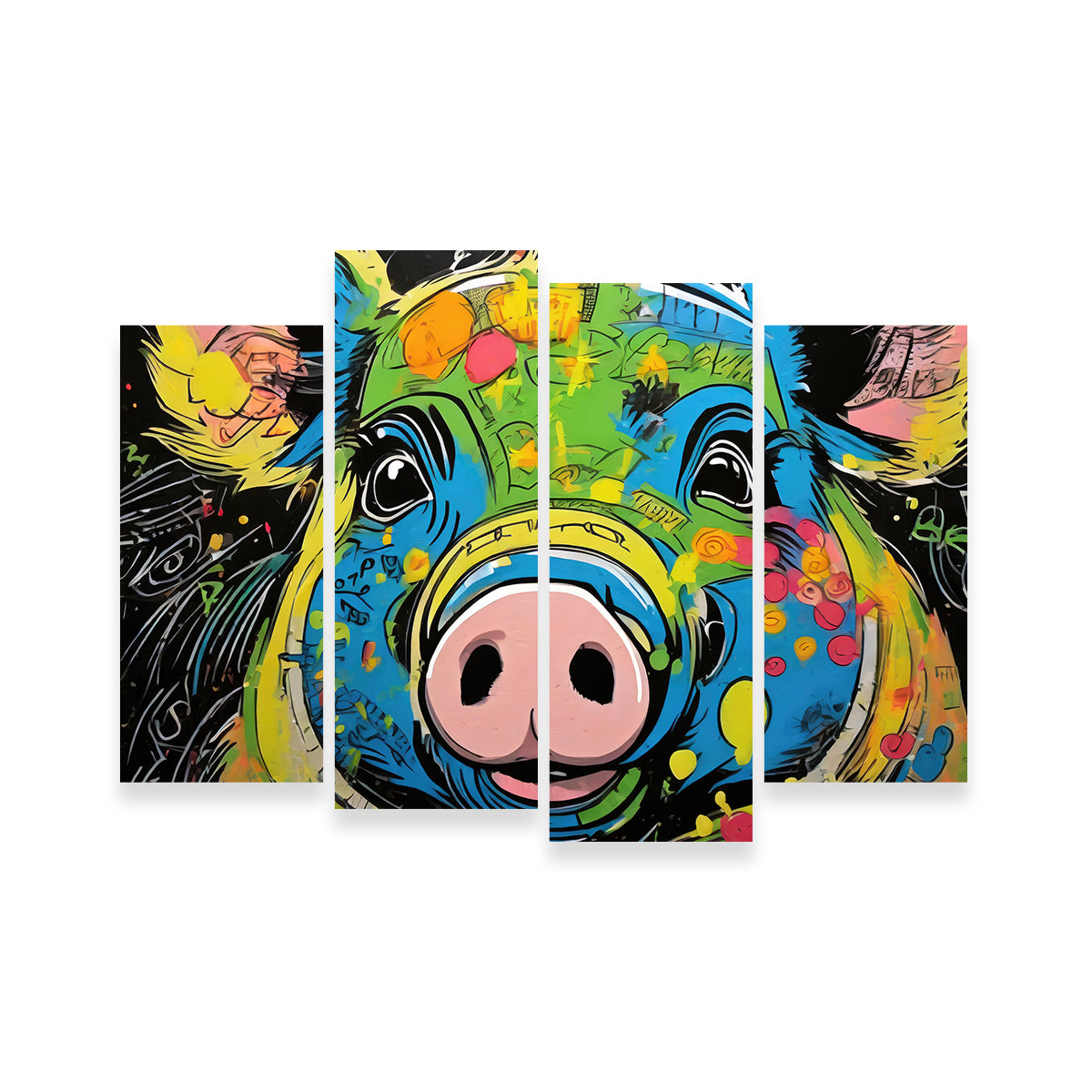 Stunning Pig Graffiti Wall Art by Stephen Chambers