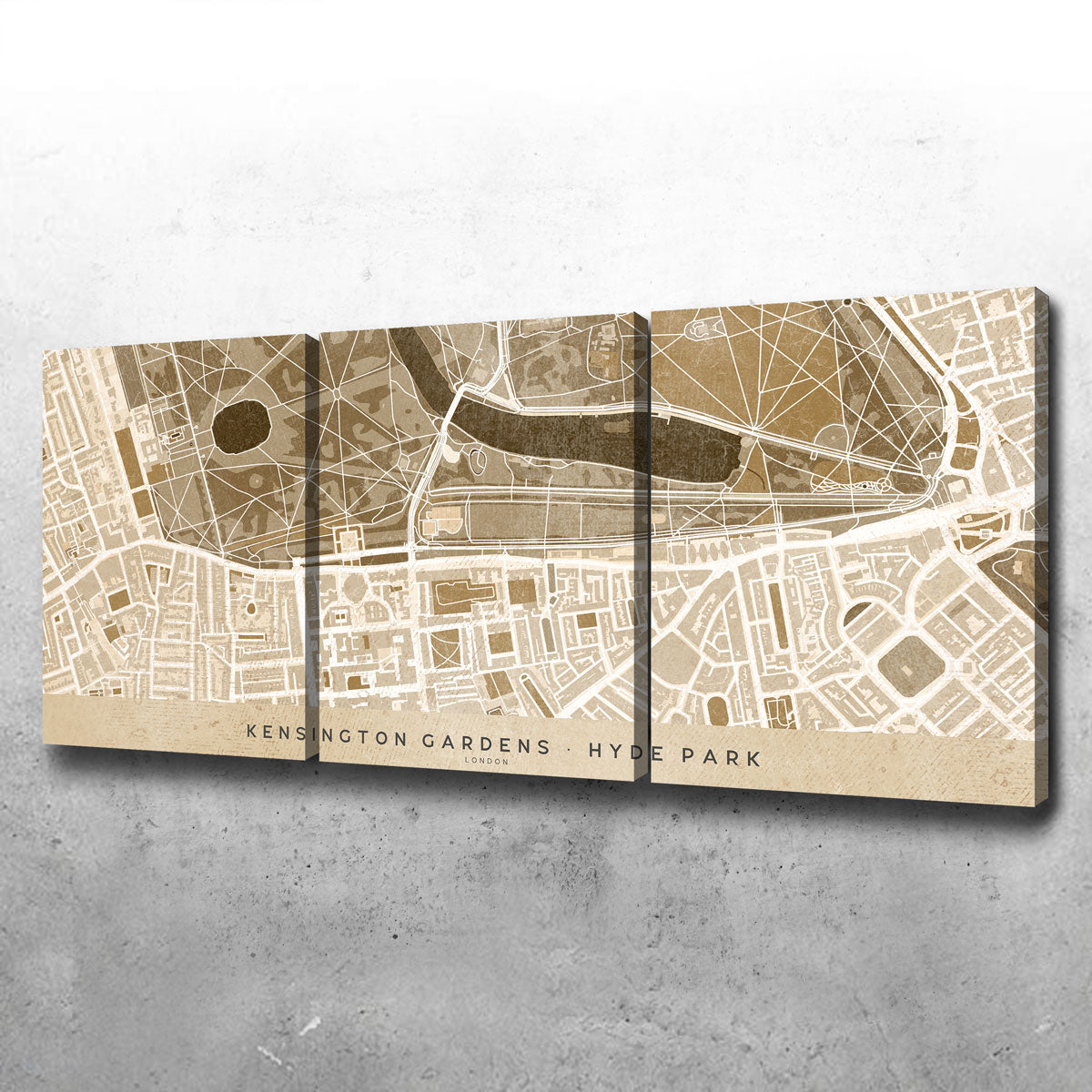 Exquisite Hyde Park Map Wall Art by Blursbyai